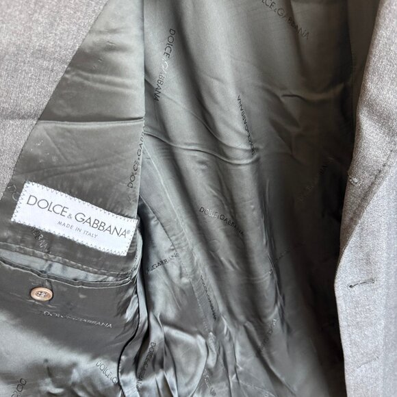 Dolce & Gabbana Blazer Mens Suit Coat Grey 3 Button Italian Wool D&G Jacket 42R - Picture 11 of 16